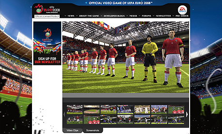 UEFA EURO 2008, צילום מסך: www.us.euro2008game.ea.com