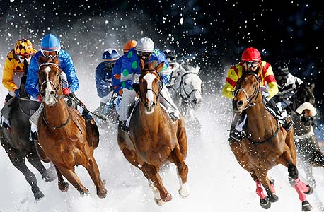 תחרויות סוסים בשלג, צילום: אי פי אי