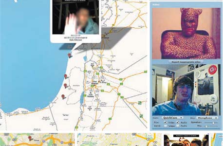 תמונות מתוך צ'ט רולט ו-Chat Roulette Map. ניתן לאתר משתמשים גם מישראל