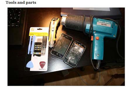 הכלים הנחוצים להחלפת מסך של אייפון ב-24 דולר