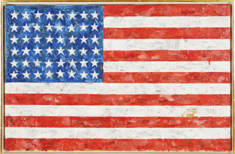 "דגל" של ג'ספר ג'ונס.  יוצע מחר במכירה פומבית ב-10-15 מיליון דולר