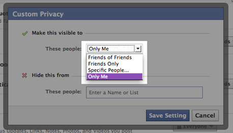 הגדרות פרטיות מותאמות אישית בפייסבוק הגדרות פרטיות מותאמות אישית בפייסבוק