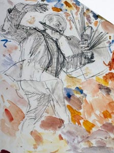 "הצייר המרקד" של אדולף מנזל