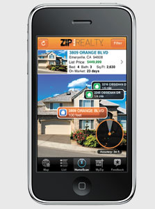 אפליקציית ZipRealty. קבלת מידע על נכסים במציאות רבודה
