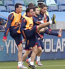 נבחרת ספרד. כדורגל משחקים עם המוח