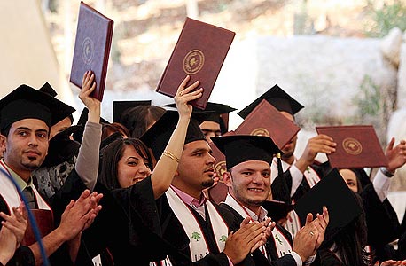 סטודנטים באוניברסיטת ביר זית. ההשכלה הגבוהה פורחת למרות העוני