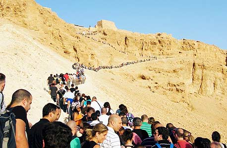 Tourists at Masada National Park in southern Israel. Photo: Eran Yoran