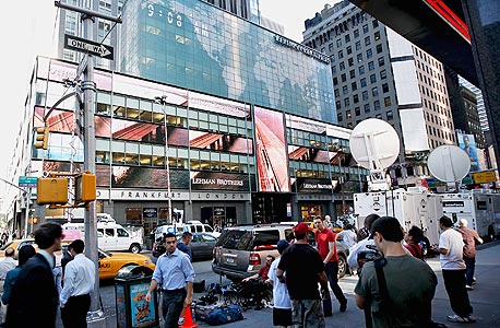 משרדי ליהמן ברדרס בניו יורק ביום הקריסה, צילום: איי פי אי