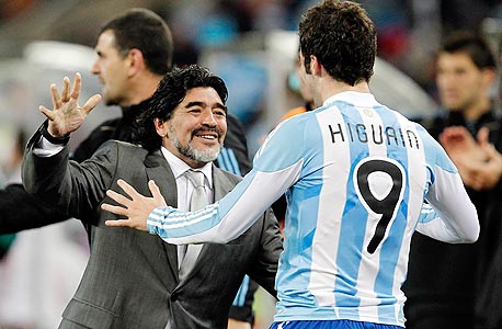 מראדונה כמאמן נבחרת ארגנטינה, צילום: אי פי אי