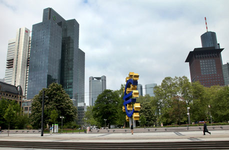 הבנק המרכזי האירופי בפרנקפורט, צילום: בלומברג