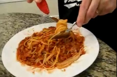 מזלג מסתובב לספגטי