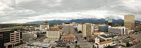 העיר אנקורג' באלסקה, שבה הורגשה רעידת האדמה