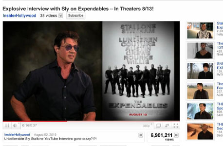סילבטר סטאלון מתראיין בערוץ היוטיוב שהוקם לכבוד הסרט סילבטר סטאלון מתראיין בערוץ היוטיוב שהוקם לכבוד הסרט