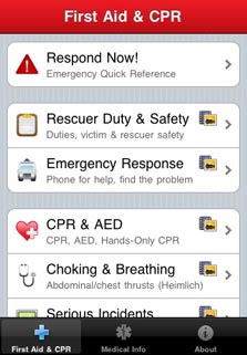 Pocket First Aid & CPR Guide, צילום מסך