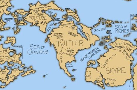 מתוך מפת האינטרנט של xkcd מתוך מפת האינטרנט של xkcd