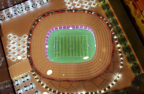 הדמיית אצטדיון בקטאר לקראת מונדיאל 2022, צילום: אי פי איי