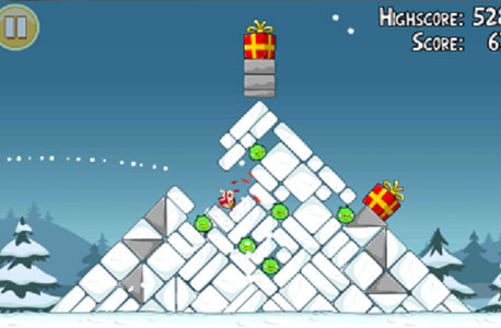 Angry Birds - מתנה לחג המולד, צילום מסך