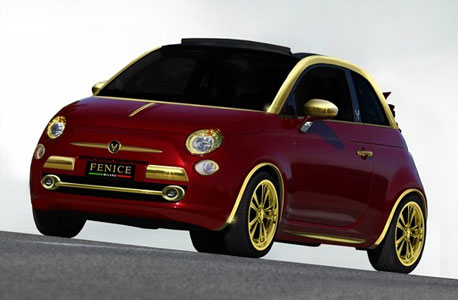 פיאט 500 אבארט קבריולה. זהב ויהלומים פיאט 500 אבארט קבריולה. זהב ויהלומים