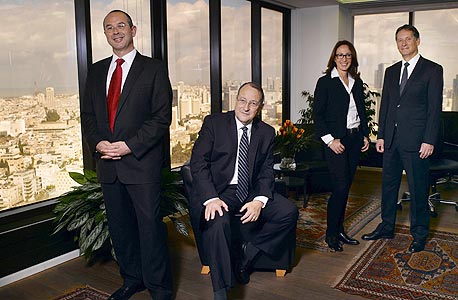 השותפים במשרד זליגמן. מימין: גבי הייק, שרון גזית, אלי זהר וצביקה בר-נתן
