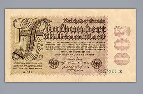  שטר בגרמניה בתקופה של היפר-אינפלציה