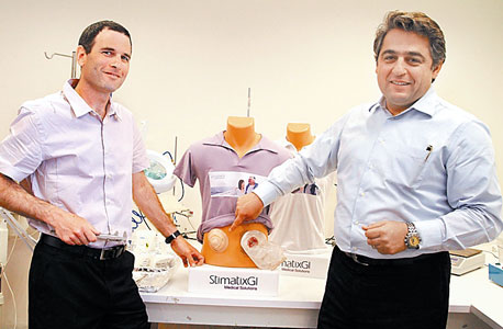 דוד חנוכה, מנכ"ל Stimatix GI (מימין) ומאיר אור, מוביל הפיתוח