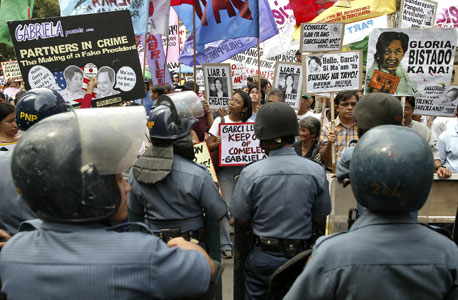 הפגנה במנילה, פיליפינים