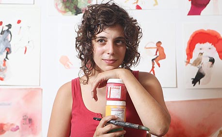 רחל קיני, ציירת בוגרת המדרשה. מכרה לקרן הון סיכון