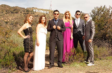 משתתפי "חי בלה לה לנד". מימין: אלון דה לוקו, אביהו שבת, ג'ולייטה, דודו אהרון, זהבה בן, אתי לוי