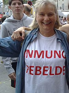 קלרה ולדראדה דמות בולטת במחאה הספרדית