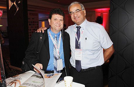 הרצל ארביב, מנכ"ל מוטורולה ישראל, ואדיב ברוך ממכון היצוא , צילום: אוראל כהן