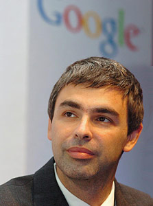 לארי פייג', ממייסדי גוגל והמנכ"ל הנכנס. חסר חוש הומור