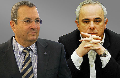 מימין: שר האוצר יובל שטייניץ ושר הביטחון אהוד ברק