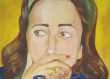 תערוכת "נכנס יין - יצא סוד". בתמונה: עבודה של רותי פינס תערוכת "נכנס יין - יצא סוד". בתמונה: עבודה של רותי פינס