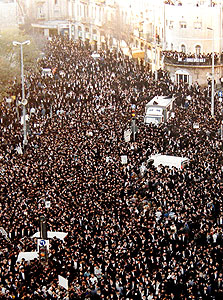 ההפגנה נגד ביהמ"ש העליון, 1999. הגבול האידאולוגי אז היה ברור, צילום: שאול גולן 