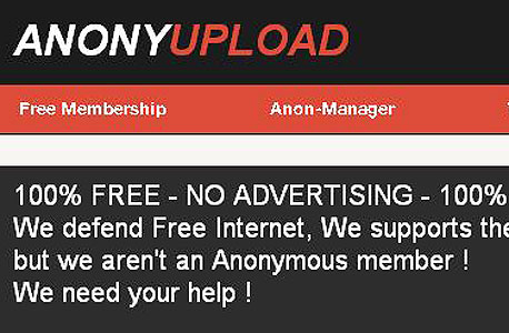 AnonyUpload, צילום מסך: anonyvideo.com