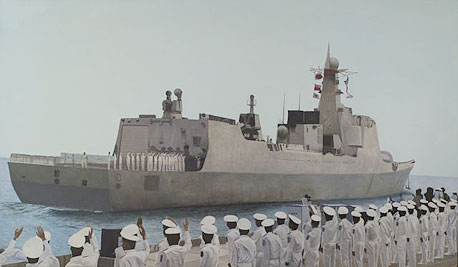 "כוח סין", ציור של גיורא ברגל "כוח סין", ציור של גיורא ברגל