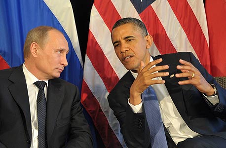 נשיא ארה"ב ברק אובמה ונשיא רוסיה ולדימיר פוטין, צילום: MCT
