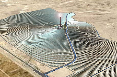 הדמיה של תחנת הכוח באשלים שבנגב. עתידה להתחיל לפעול במחצית 2017
