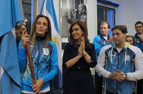 ספורטאים מהנבחרת הארגנטינאית עם כריסטינה קרישנר, נשיאת ארגנטינה