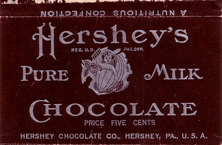 עטיפת השוקולד של הרשי מ-1908 עטיפת השוקולד של הרשי מ-1908