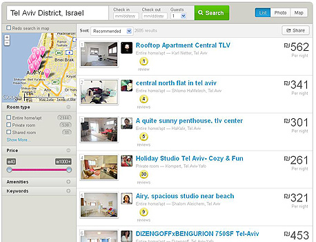 דירות להשכרה בישראל ב-Airbnb