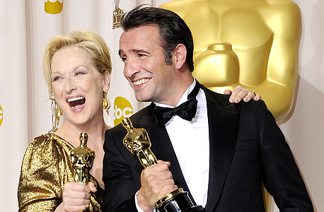 ז'אן דוז'רדן ומריל סטריפ בטקס האוסקר ז'אן דוז'רדן ומריל סטריפ בטקס האוסקר