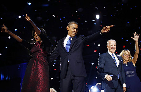 ברק אובמה מישל אובמה ג'ו ביידן, צילום: רויטרס