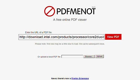 לצפות במסמכי PDF בלי להתקין תוכנה. PDFMeNot