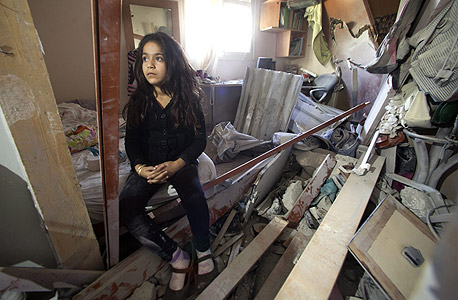 בית שנפגע מטיל בבאר שבע, צילום: אי פי איי