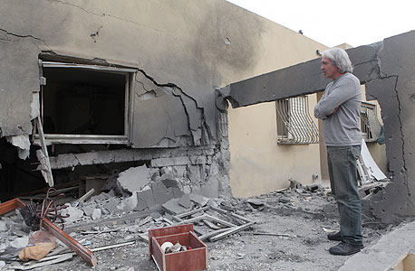 בית שנפגע מטיל בבאר שבע, צילום: אוראל כהן