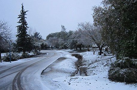 חורף 2013 שלג מושב קשת רמת הגולן, צילום: נעמי יארם