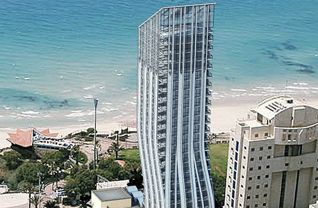 הדמיית המגדל במקום קולנוע אסתר בנתניה