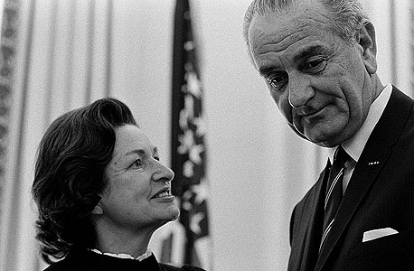  לינדון ג'ונסון ואשתו ליידי ברד