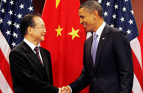 מוסף השקעות ברק אובמה וואו ג'יאבאו ראש ממשלת סין פגישה 2011, צילום: רויטרס